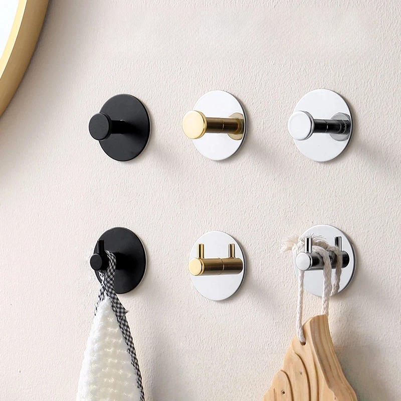 Home Bathroom Door - 1-4 шт. самоклеящихся крючков из нержавеющей