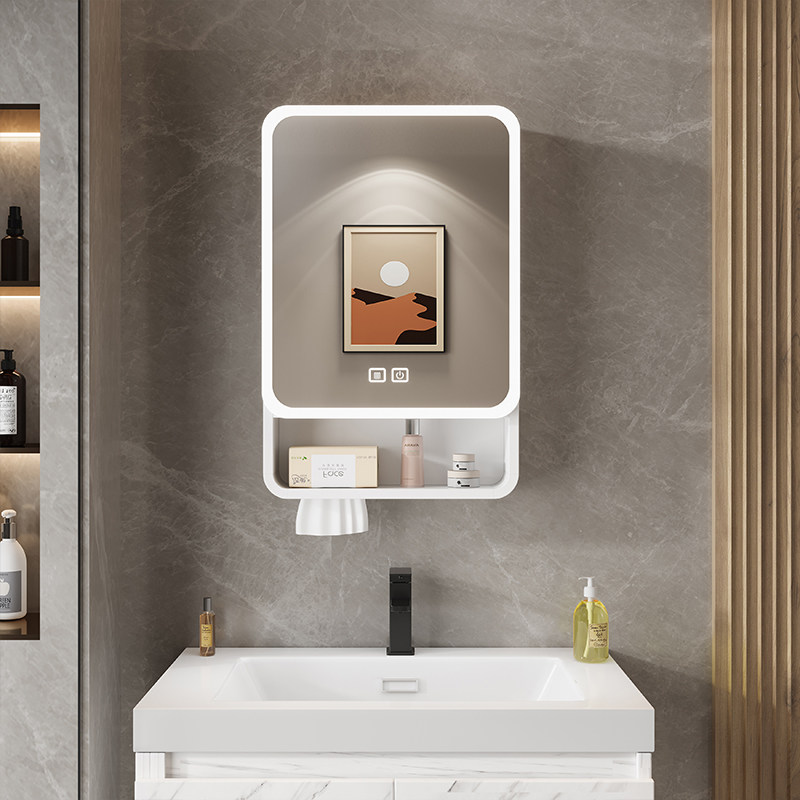 Home Bathroom Shelf - Органайзер-зеркало для ванной комнаты, шкафчик для