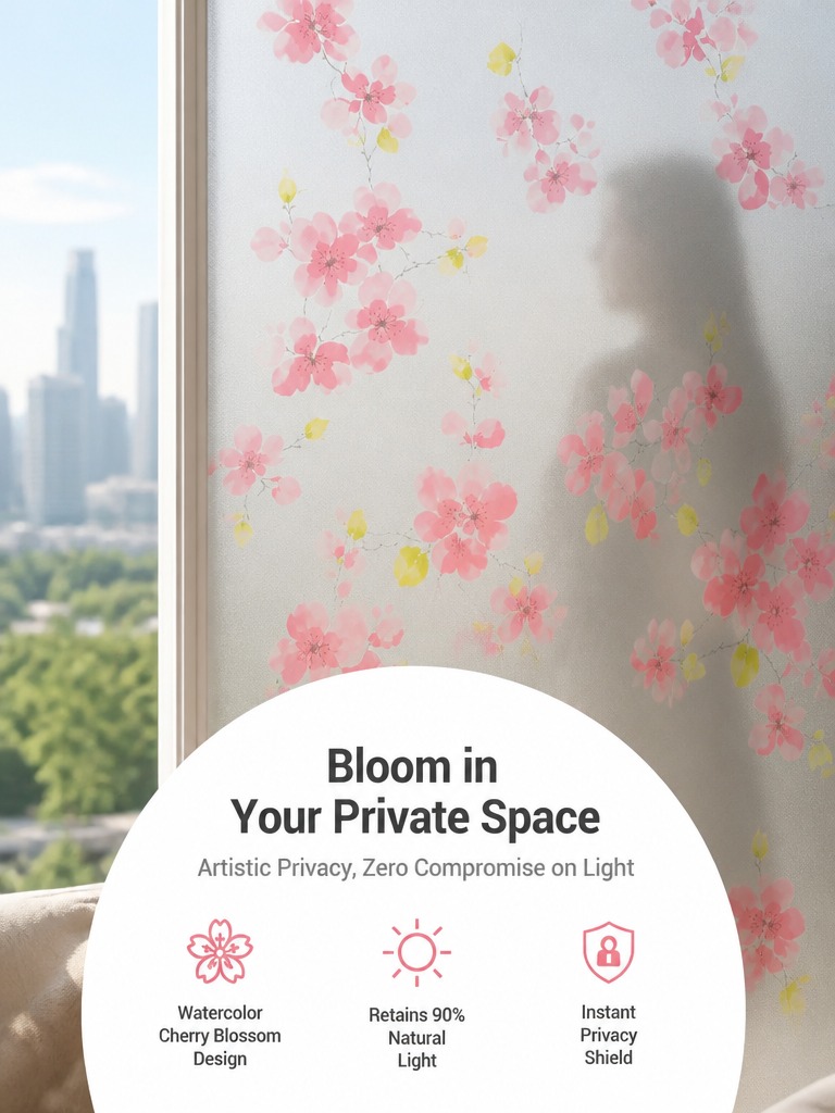 Home Bathroom Window - Матовая пленка для окон с эффектом