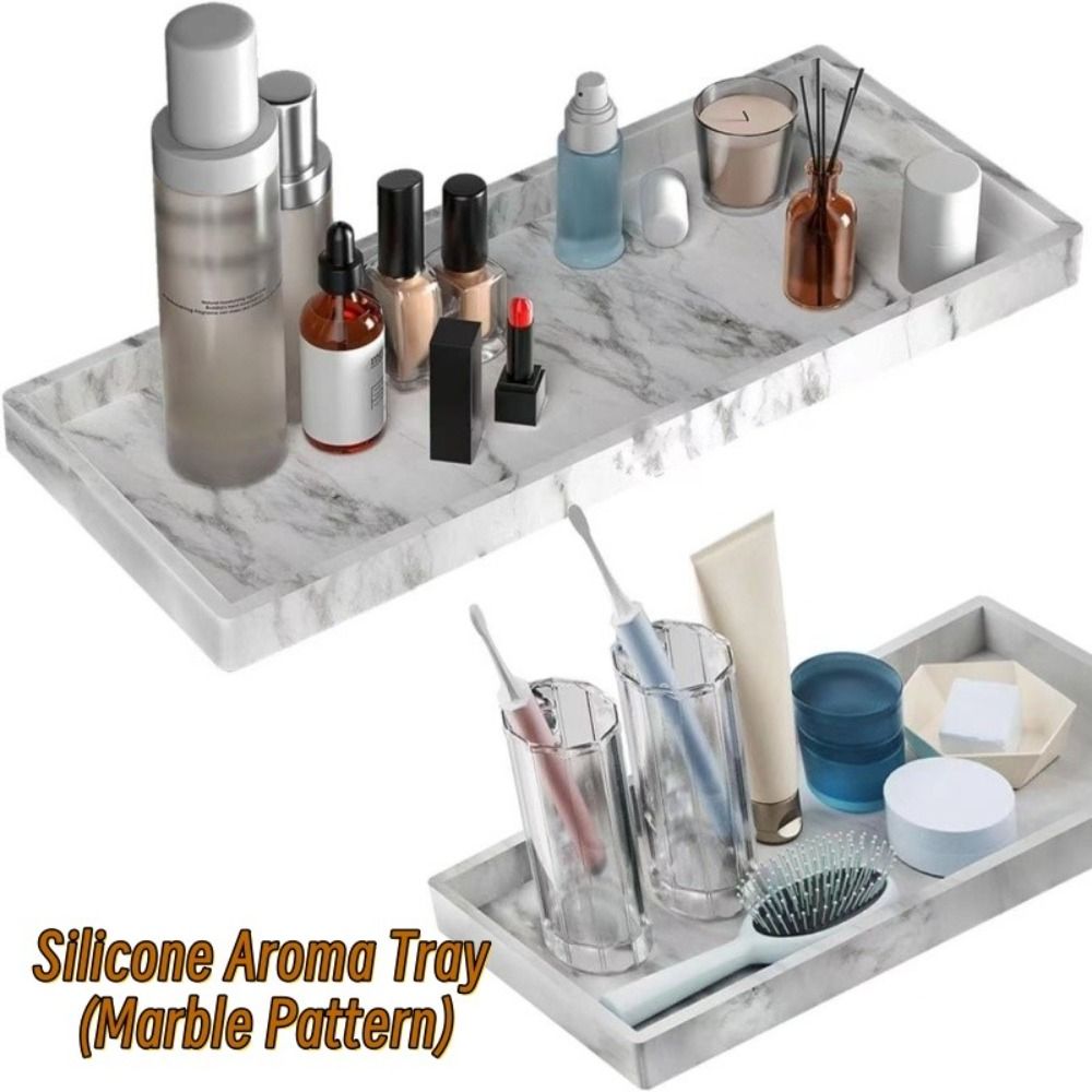 Zara Home Bathroom Tray - Утолщенный прямоугольный легкий силиконовый поддон для