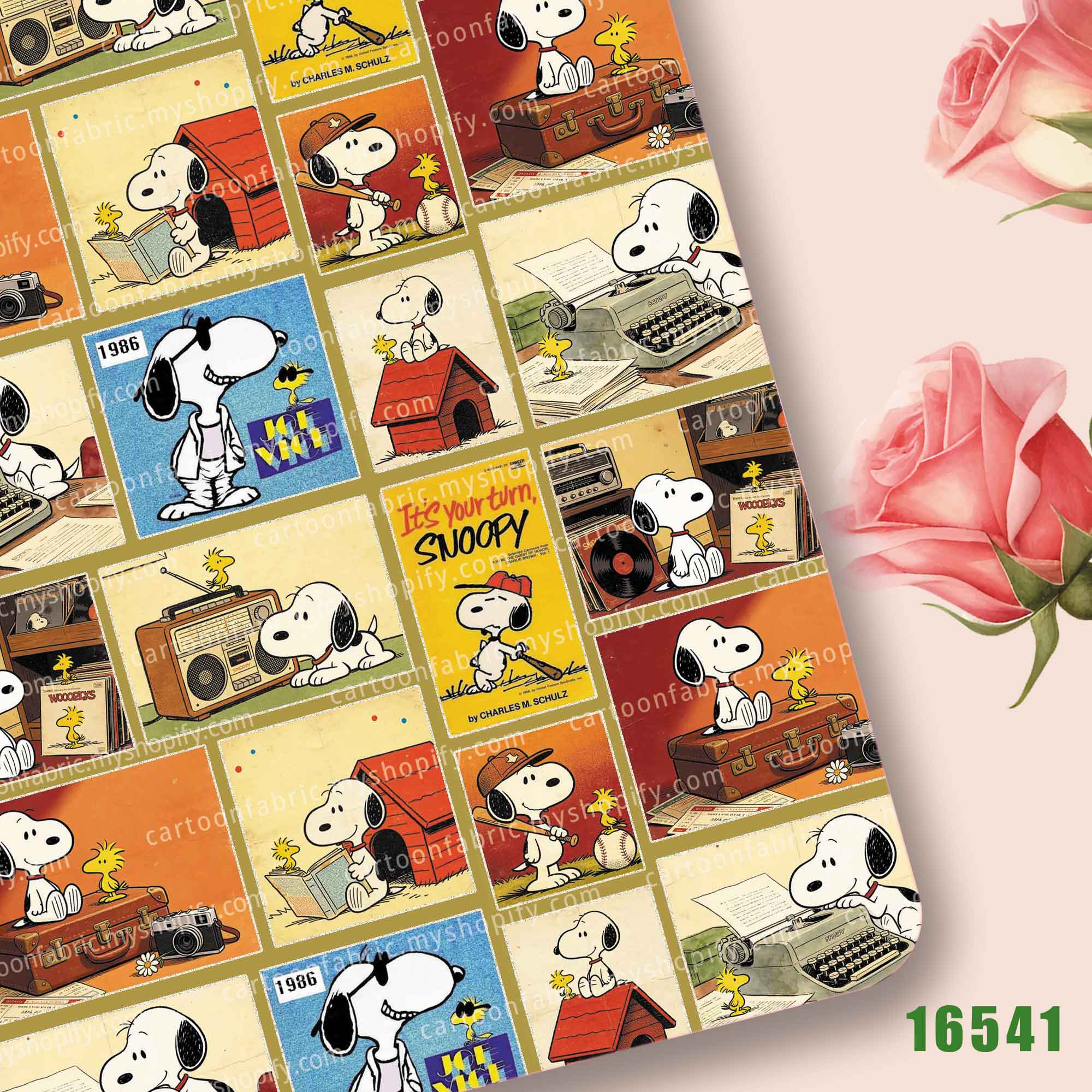 Home Bathroom Model - Ткань TAKARA TOMY Snoopy 140x50 см