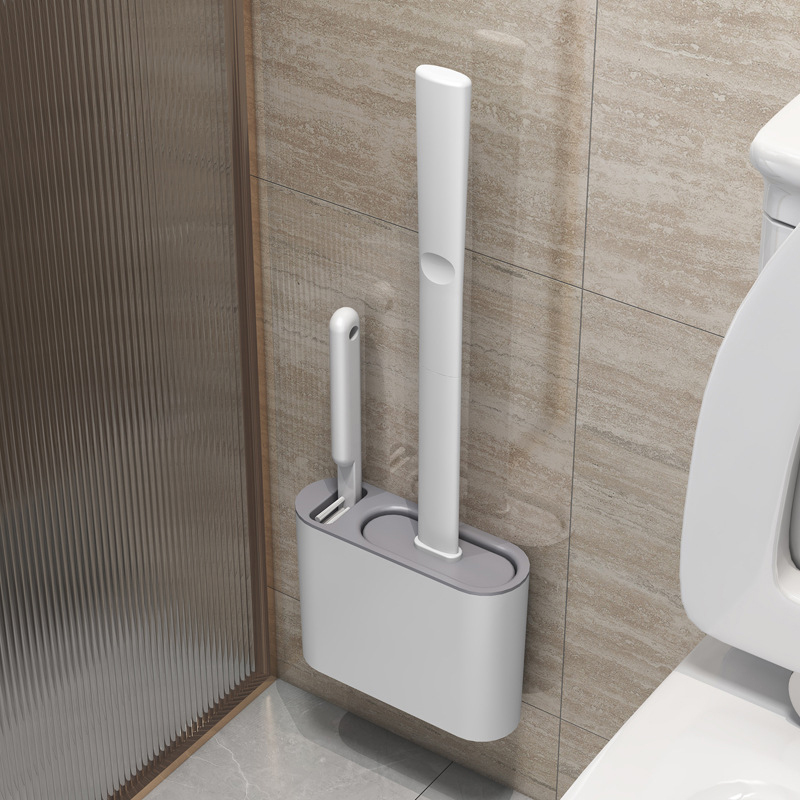 Toilet Brush Holder - Настенная туалетная щетка с держателем, силиконовая,