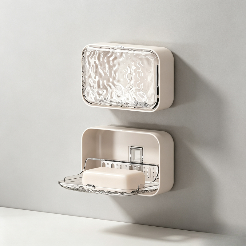 Home Goods Bathroom Storage - Настенная мыльница без сверления с крышкой,