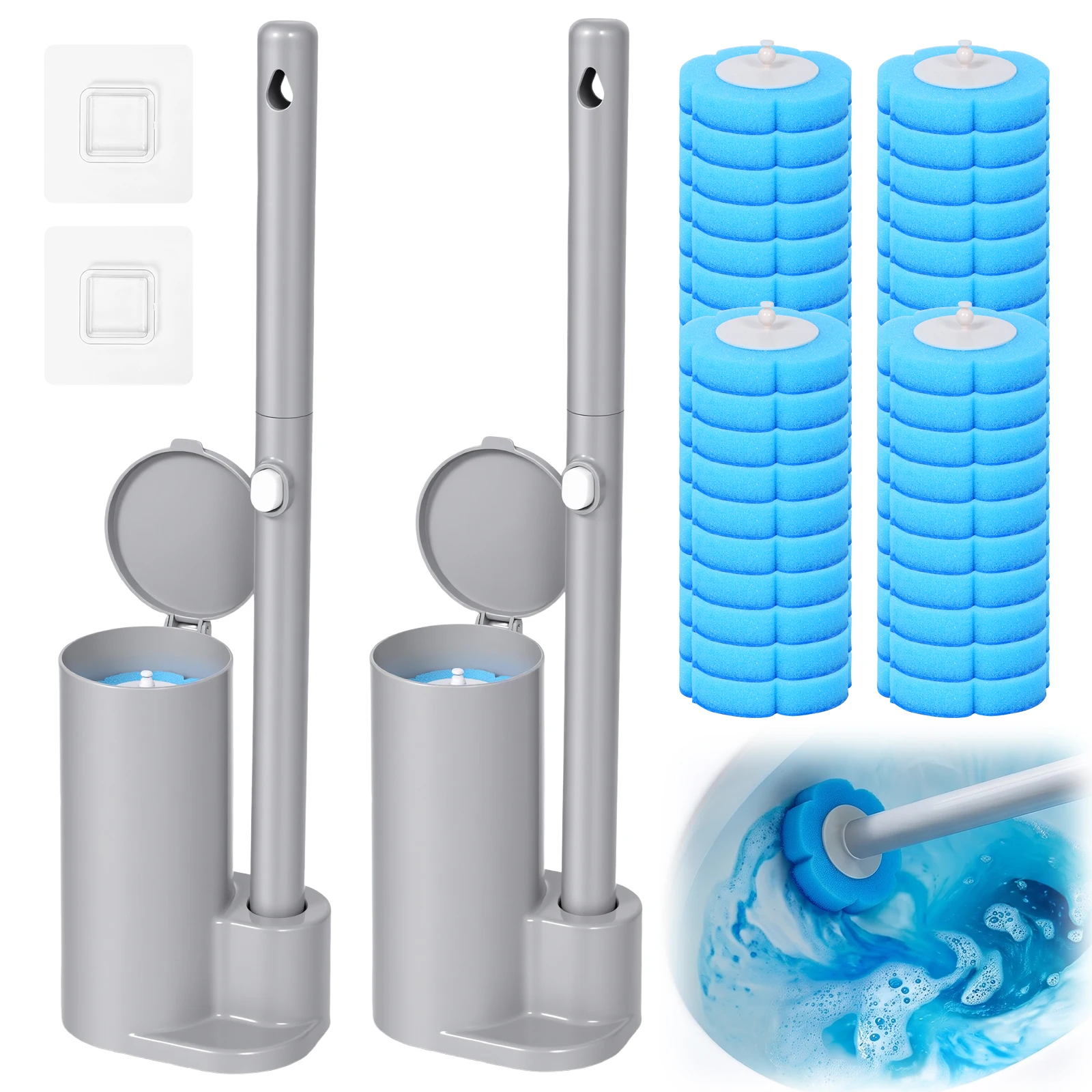 2 комплекта одноразовых сменны – обзор и цена Toilet Brush Holder