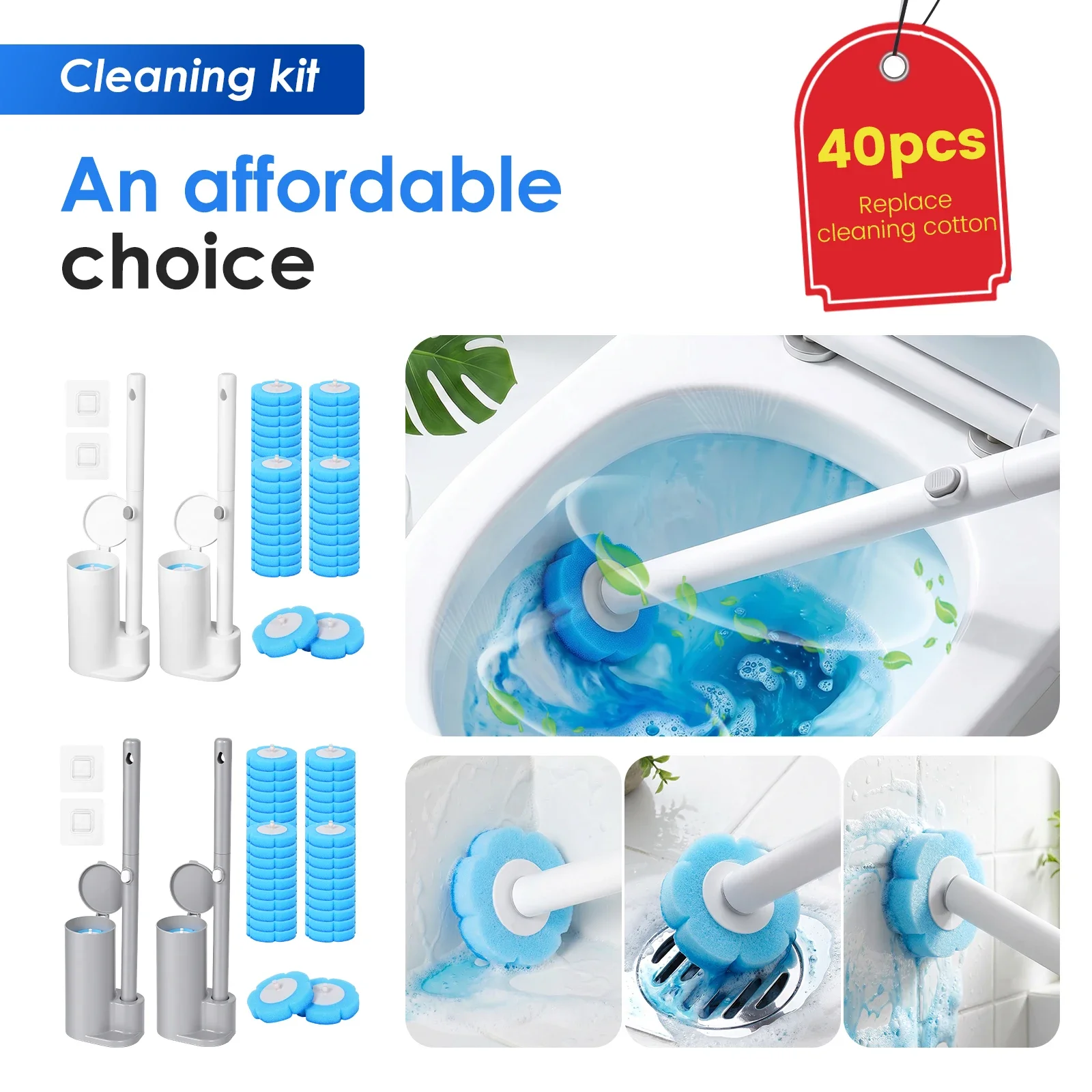 2 комплекта одноразовых сменны – обзор и цена Toilet Brush Holder
