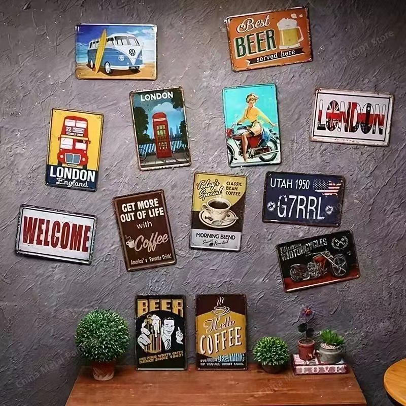 Металлический настенный постер – обзор и цена Home Bathroom Wall Decor