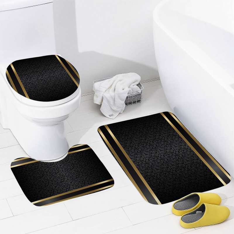 Роскошный черный и золотой наб – обзор и цена Zara Home Bathroom Rug