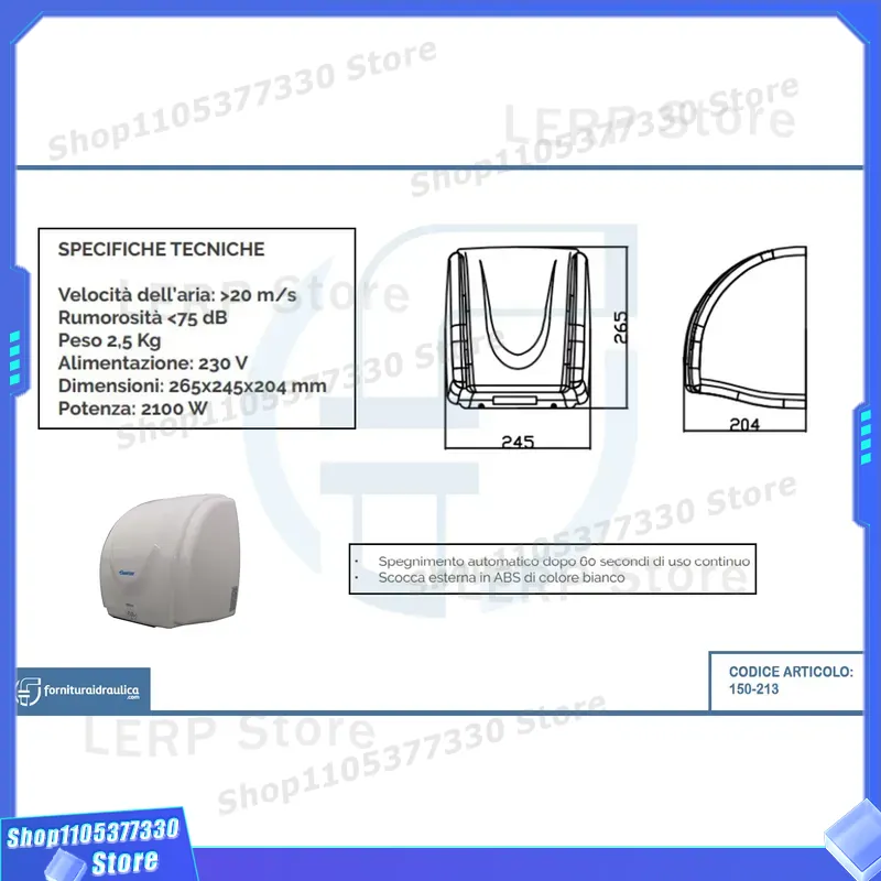 Высокоскоростная автоматическа – обзор и цена Home Bathroom Hand Dryer