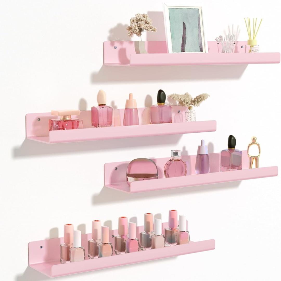 Набор из 4 розовых акриловых н – обзор и цена Home Bathroom Shelf
