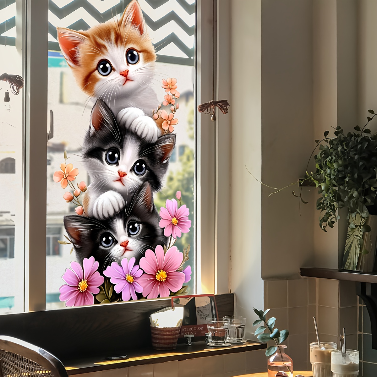 1 шт. Наклейка на окно и стену – обзор и цена Home Bathroom Window